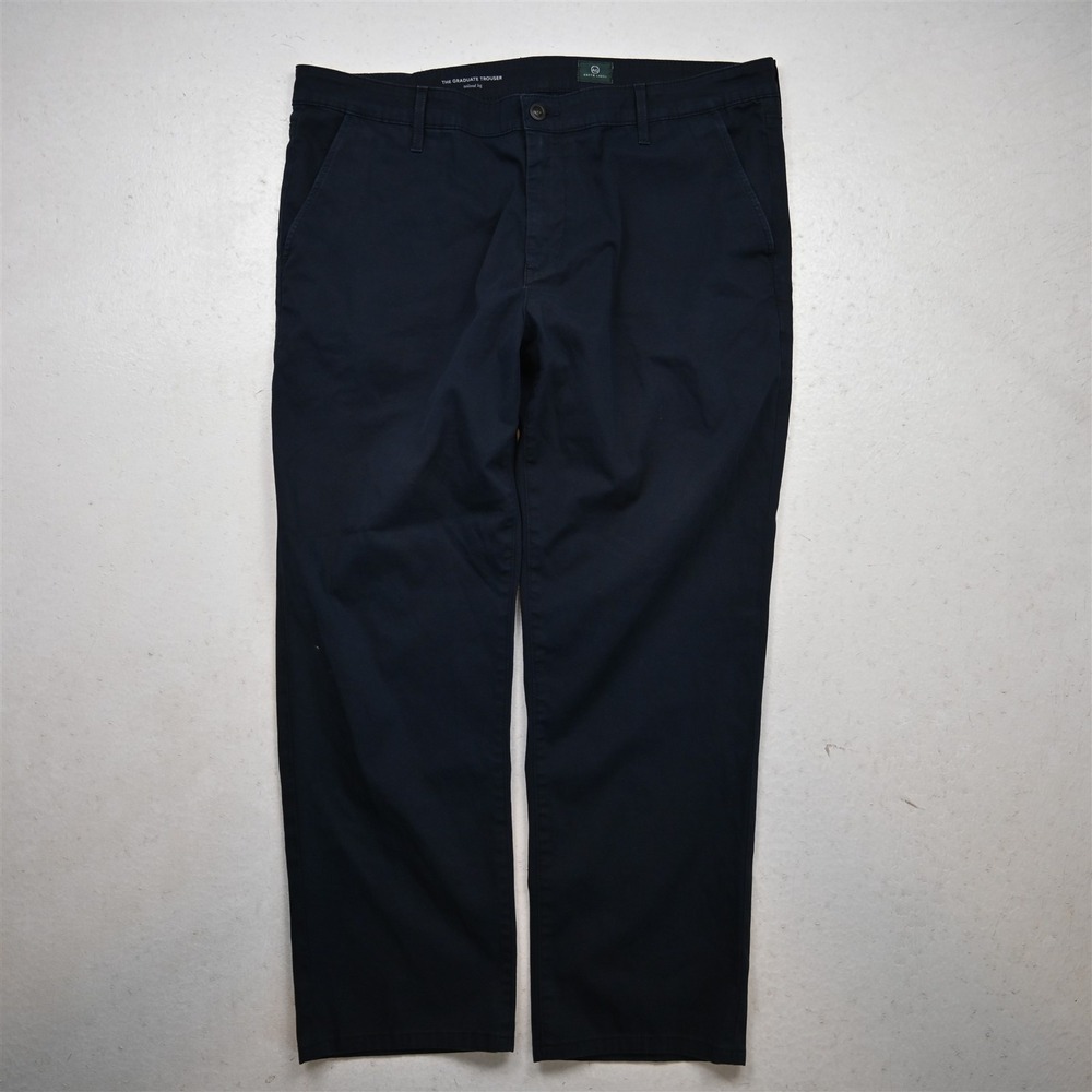 AG Adriano Goldschmeid 38x28 Navy Blue Graduate Tailored Chino Mens Pants